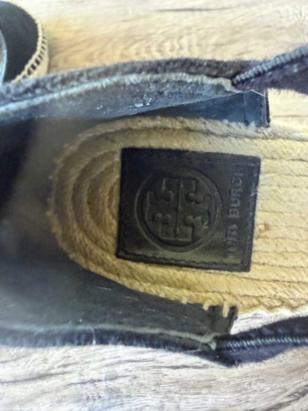 Tory Burch Women’s Black Espadrille Slip-On Shoes - Picture 6 of 9
